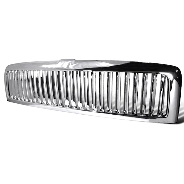 Spec-D Tuning 94-01 Dodge Ram Vertical Grill Chrome HG-RAM94CVT - main